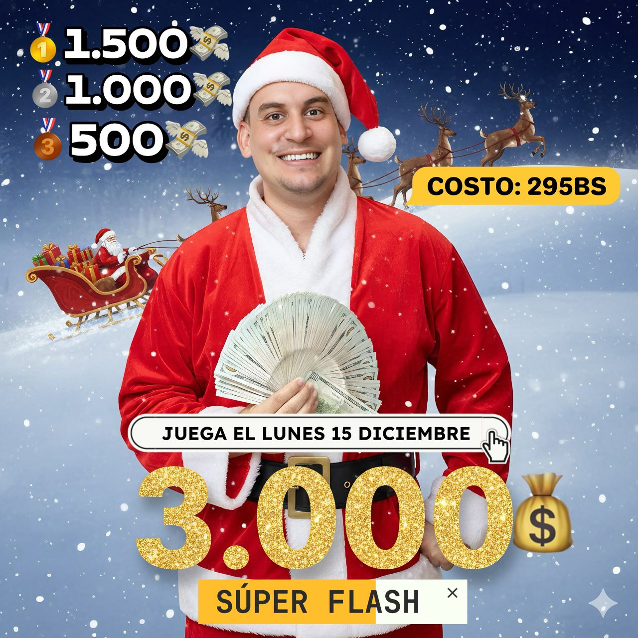 Súper Flash:🥇1.500$ en transferencia🥈1.000$ en transferencia 🥉500$ en transferencia 💸