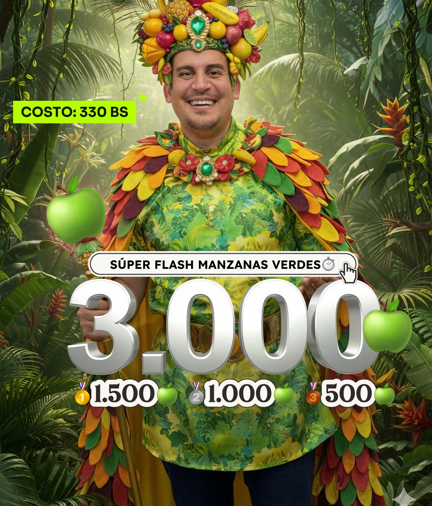 3.000🍏:🥇1.500 🍏en transferencia🥈1.000 🍏en transferencia 🥉500 🍏en transferencia 💸